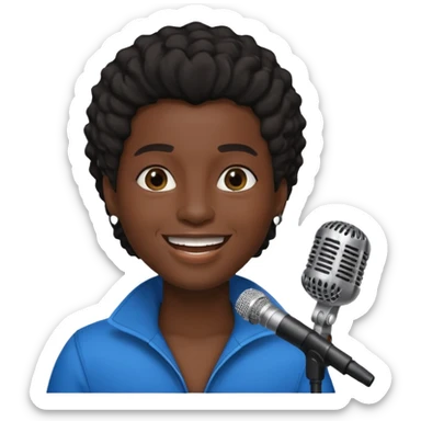 singer black person sticker