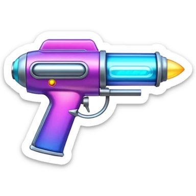 colorful plasma ray gun sticker