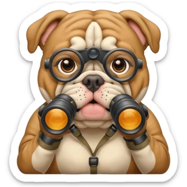 Bulldog binoculars  sticker