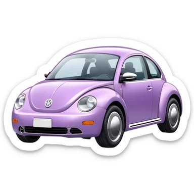 lilac Volkswagen new-beetle  sticker