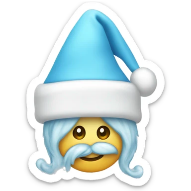 Light blue Santa hat sticker