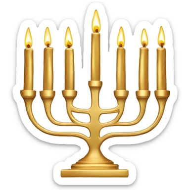 Gold Menorah sticker