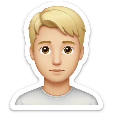 young man with blonde hair and light stubble sticker