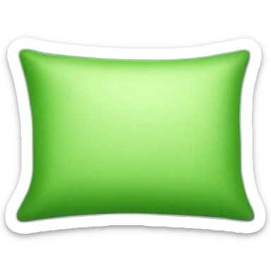 Green pillow  sticker