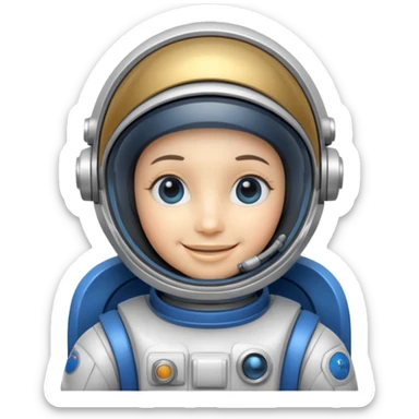 astonaut robot copilot sticker