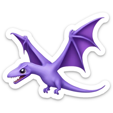 lavender evil vampiric pterodactyl flying sticker