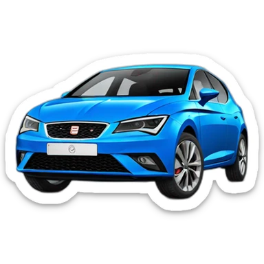 seat leon electric blue front sticker