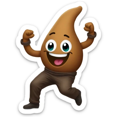 Dancing happy poop sticker