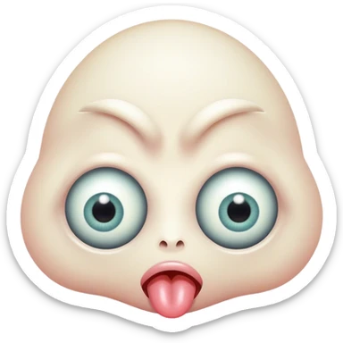 Eyeballs with tongues as pupils  sticker