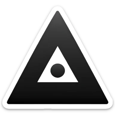 iOS style emoji, minimal summoning symbol, three dots triangle sticker