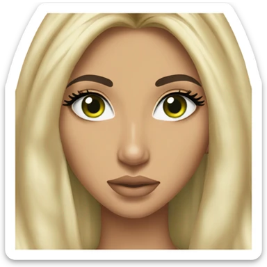 chantel jeffries green eyes long blonde hair  sticker