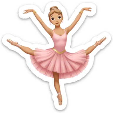 Ballerina (arabesque), street dancer. sticker
