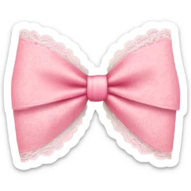 pink bow with lace sticker