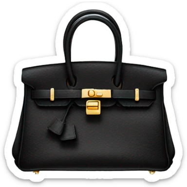 black birkin silver hardware sticker