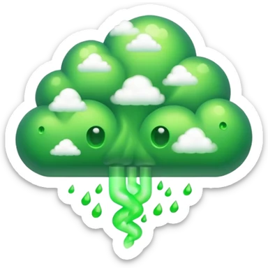 poisonous gas, isometric sticker