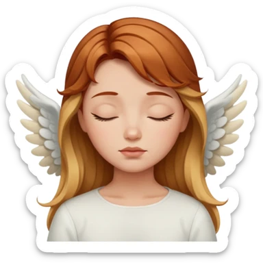 Sleepy angel with auburn hair the blonde balayage sticker