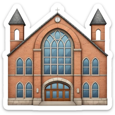 a full view of school building  sticker