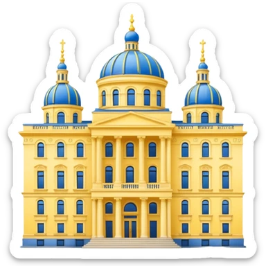 make the png emoji of Ukraine president's office building sticker