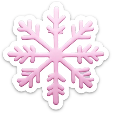 pastel pink snowflake  sticker
