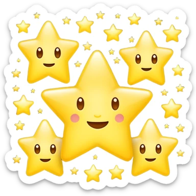cute ones please stars  sticker