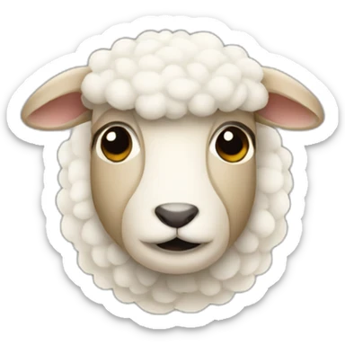 a sheep with finger over mouth shhh sticker