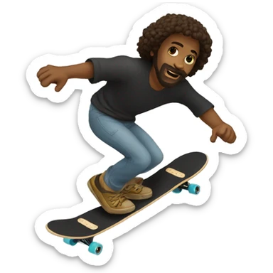 black jesus skateboarding sticker
