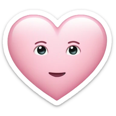 Light pink heart sticker