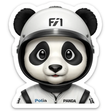 f1 driver panda sticker
