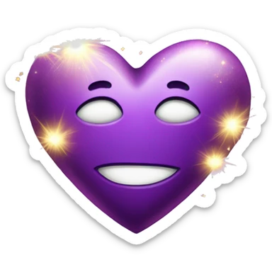 Sparkles over Purple Heart sticker