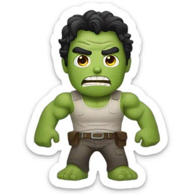 Hulk rick grimes sticker