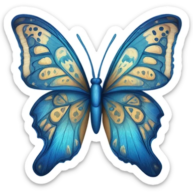 blue butterflies sticker