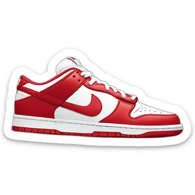 Nike dunk low red, robot sticker