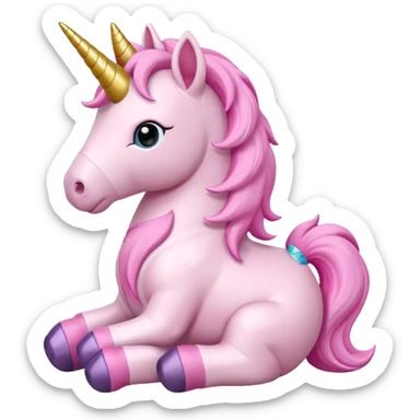 pink unicorn toy  sticker