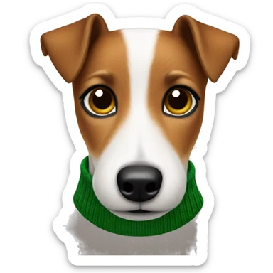 Jack russel terrier in Christmas sweater  sticker