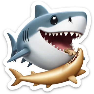 shark eating chipmunk  sticker