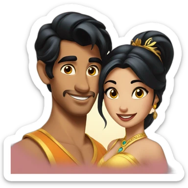 Aladdin and Jasmine sticker