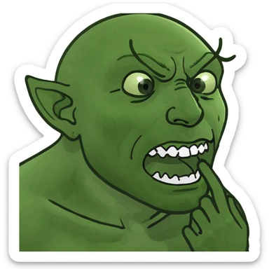 man choking himself sticker