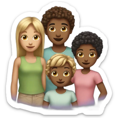 three siblings sticker