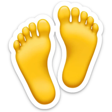 i want a pair of feet on the style of the yellow apple foot emoji sticker