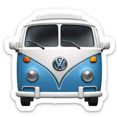 Un volkswagen california récent vue du coté qui semble rouler vite sticker