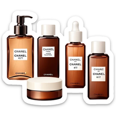Brown Chanel skin care Kit sticker