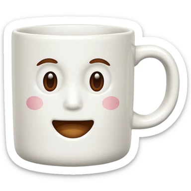 white coffee mug, classic, minimalism, no emojis or faces sticker