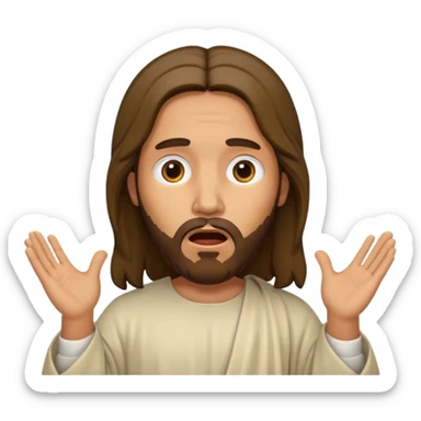 Jesus acting shocked sticker