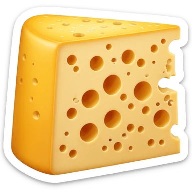 Cheese with a toupe sticker
