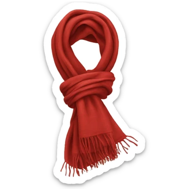 Scarf red sticker