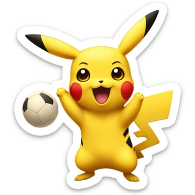 Pikatschu plays Handball  sticker