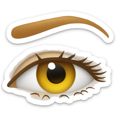 Visage les yeux plissés  sticker