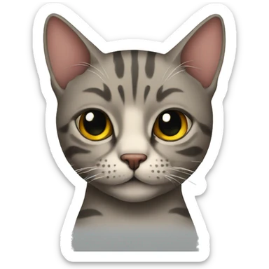 Cat with tattoos sticker