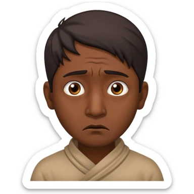 scared indian man sticker