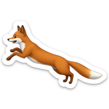 a quick brown fox jumps over the lazy dog sticker